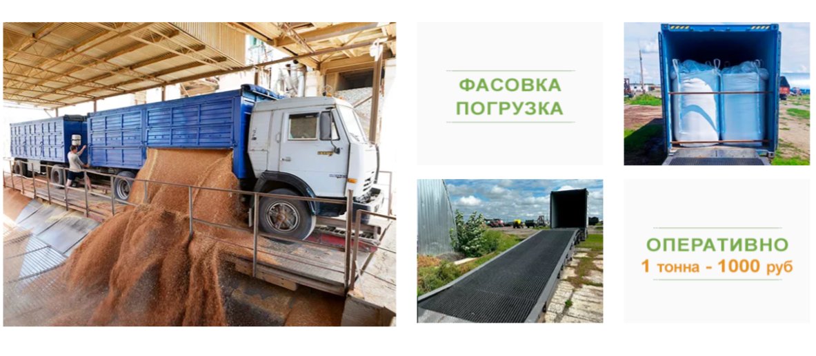 Услуги по фасовке и погрузке зерновых культур